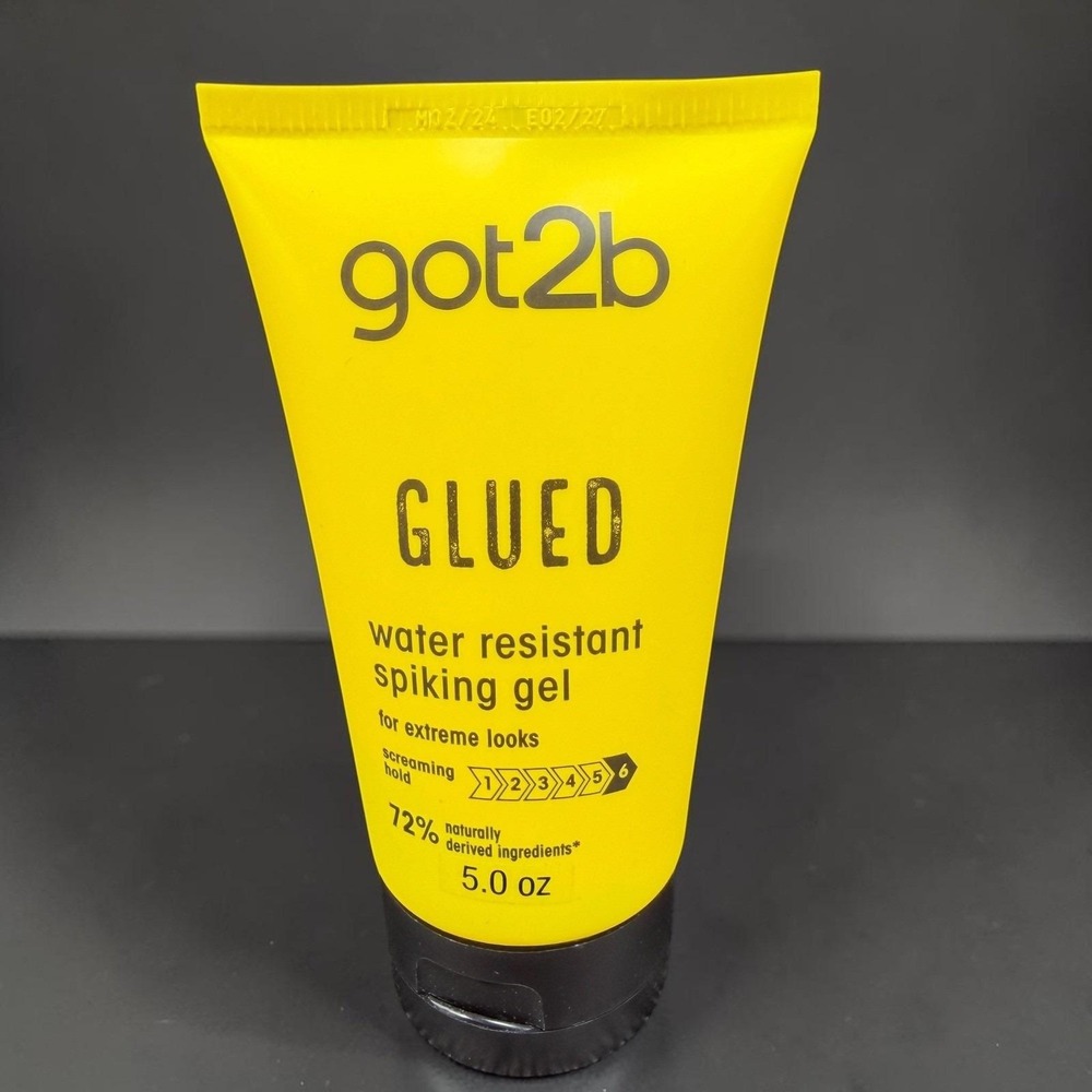 Got2b Glued Water Resistant Spiking Gel Extreme Hold‎ Yellow Tube 5oz 150ml NEW